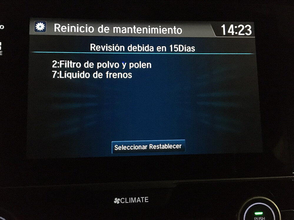 Códigos de mantenimiento Civic X Civic X Club