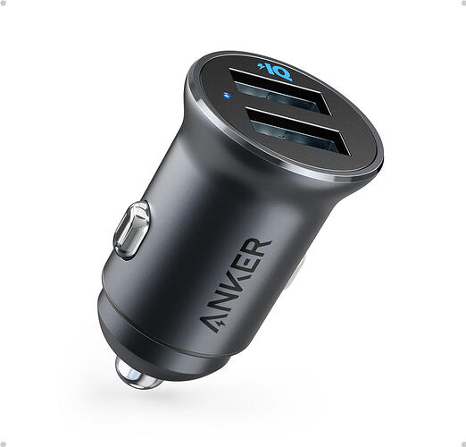 Screenshot 2026-03-05 at 10-29-33 Anker 320 Cargador Coche USB Carga Rapida(24W II) Mini Cargador de Coche Carga de Coche USB Dual-Puerto de 24W 4.8A con luz LED para iPhone13_12_11_XR_Xs iPad Pro_Air 2_Mini Galaxy y más Amazon.es Electr...